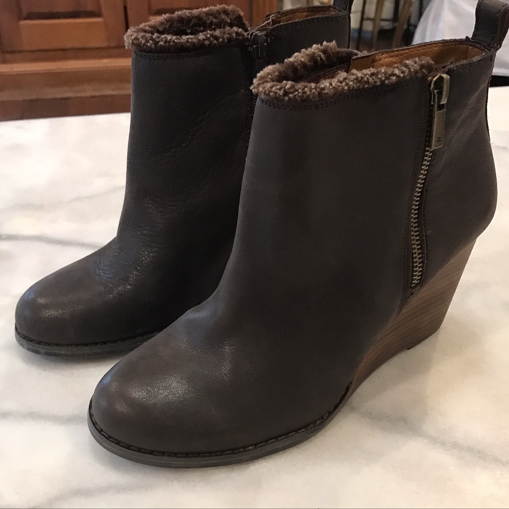 Lucky Brand wedge booties - shoes